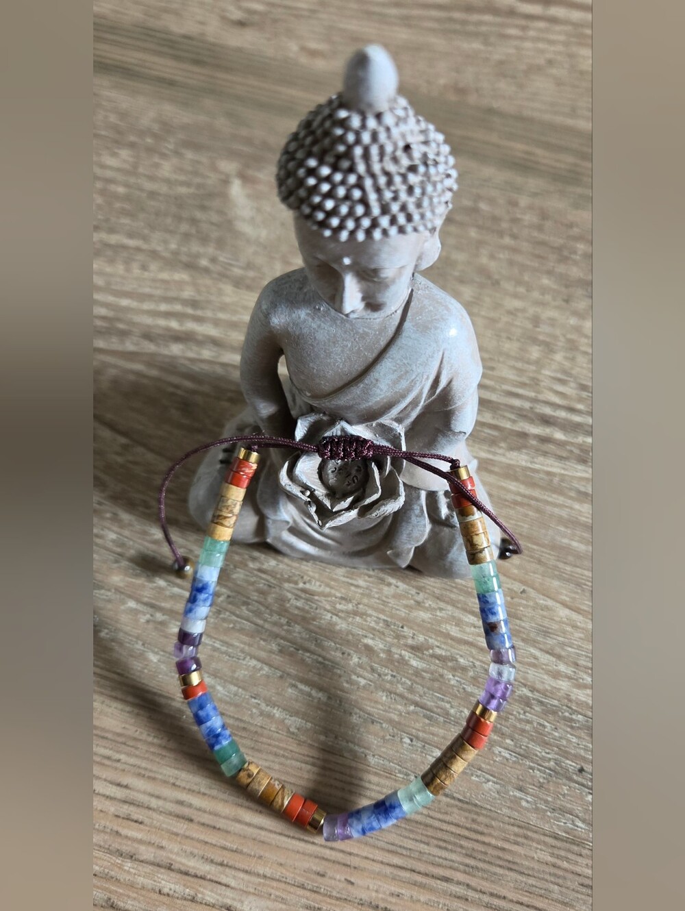 🌈 Chakra Beaded Adjustable Bracelet | Boho Crystal-Inspired Jewelry 🌈